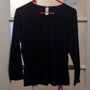 Women's long sleeve black winter under shirt